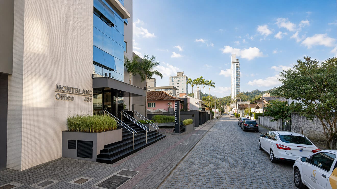 Fachada do escritório em Blumenau