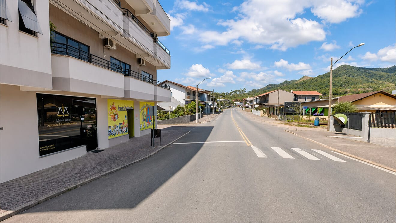 Fachada do escritório em Ascurra